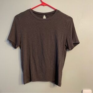 American Eagle Gray knot open back tee shirt size small